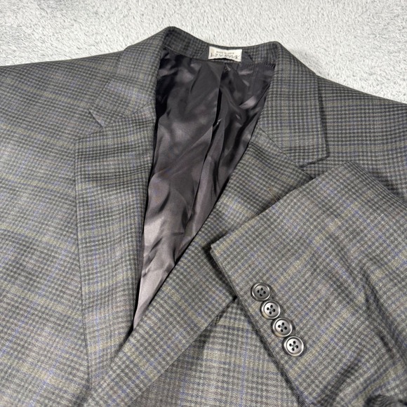 Jos. A. Bank Other - Jos. A. Bank Sport Coat Mens 44R Silk Wool Windowpane Multicolor Plaid Jacket